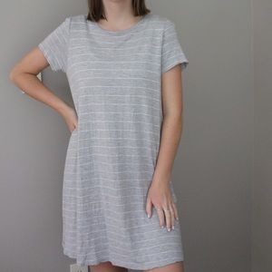 striped tee shirt dress